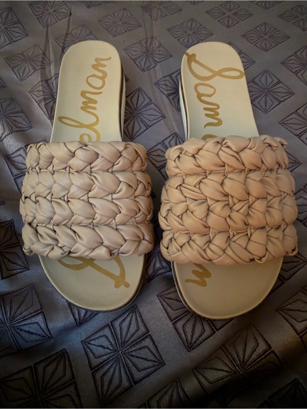 Sam Edelman Braided Slide Sandals - Nude